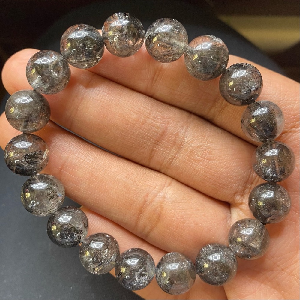 High Quality Herkimer Diamond Crystal Bracelet 11.5mm - Picture 8 of 9